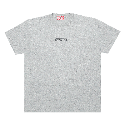 Pre-owned Flight Club Slant Logo Tee 'heather Gray/black' In Grey