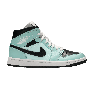 Pre-owned Air Jordan Wmns  1 Mid 'aqua Black' In Blue