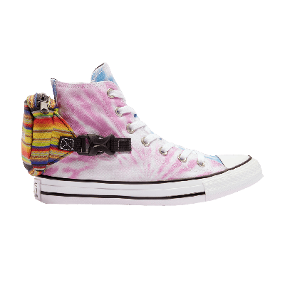Pre-owned Converse Wmns Chuck Taylor All Star Buckle Up High 'rainbow Tie-dye' In Multi-color
