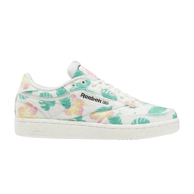 Pre-owned Reebok Wmns Club C 85 'beach Floral Print' In White