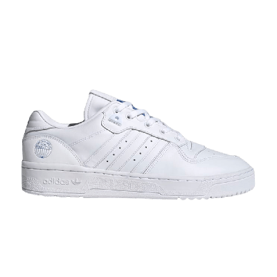 Pre-owned Adidas Originals Rivalry Low 'world Famous For Quality Stamp - Blue Bird' In White