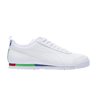 Pre-owned Puma Roma Tfs 'white Fluo Green'