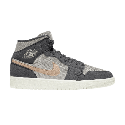 Pre-owned Air Jordan Wmns  1 Mid 'iron Grey Onyx'
