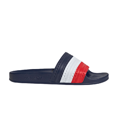 Pre-owned Adidas Originals Adilette Slides 'france' In Blue