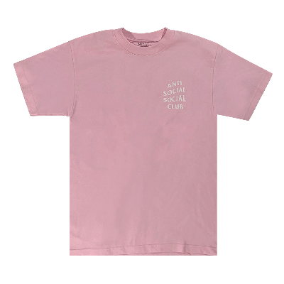 Pre-owned Anti Social Social Club Kkoch Short-sleeve T-shirt 'pink'