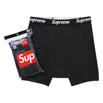 Pre-owned Supreme X Hanes Boxer Briefs (4 Pack) 'black'