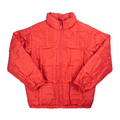 Pre-owned Supreme Bonded Logo Puffy Jacket 'red'