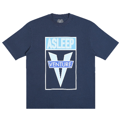 Pre-owned Palace Asleep To Venture T-shirt 'navy' In Blue
