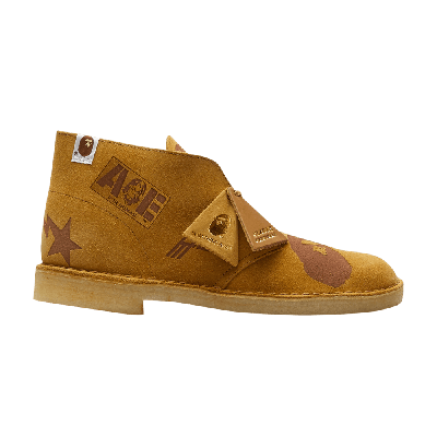 Pre-owned Clarks A Bathing Ape X Desert Boot 'oak Embossed' In Brown