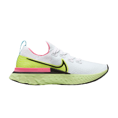 Pre-owned Nike Wmns React Infinity Run Flyknit 'volt Pink Glow' In White
