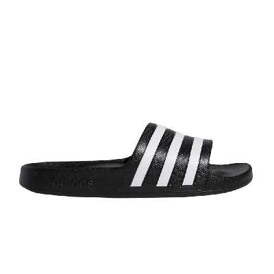 Pre-owned Adidas Originals Wmns Adilette Aqua Slides 'black White'