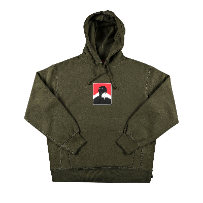 Pre-owned Supreme Portrait Hooded Sweatshirt 'dark Olive' In Green