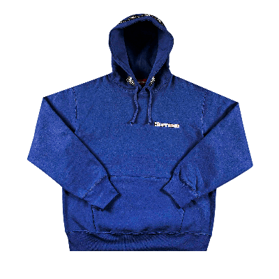 Pre-owned Supreme Pharaoh Studded Hooded Sweatshirt 'washed Navy' In Blue