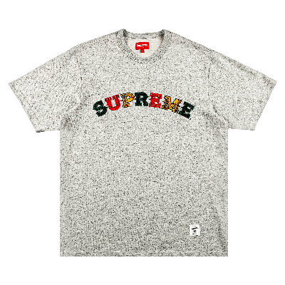 Pre-owned Supreme Plaid Appliqué Short-sleeve Top 'heather Grey'