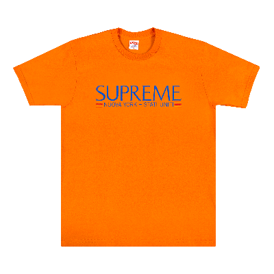 Pre-owned Supreme Nuova York Tee 'orange'