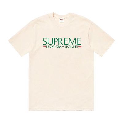 Pre-owned Supreme Nuova York Tee 'natural' In Cream
