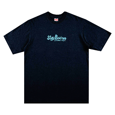 Pre-owned Supreme Stay Positive Tee 'navy' In Blue