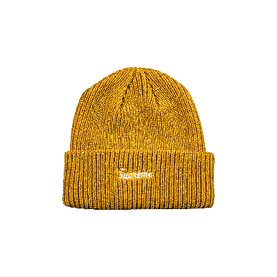 Pre-owned Supreme Loose Gauge Beanie 'sulfur' In Yellow