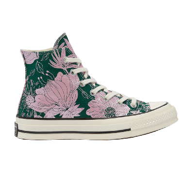 Pre-owned Converse Wmns Chuck 70 High 'vintage Floral - Midnight Pink Glaze' In Black