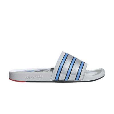 Pre-owned Adidas Originals Adilette Premium Slides 'micropacer' In Grey