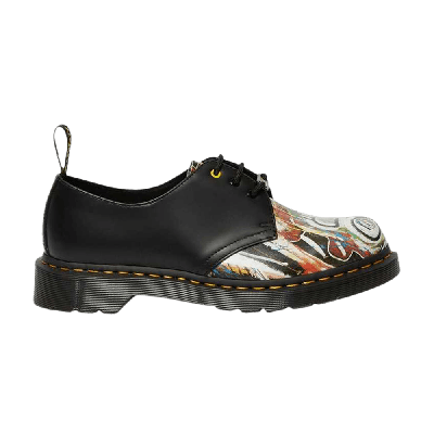 Pre-owned Dr. Martens' Jean-michel Basquiat X 1461 Smooth 'dustheads Backhand' In Black