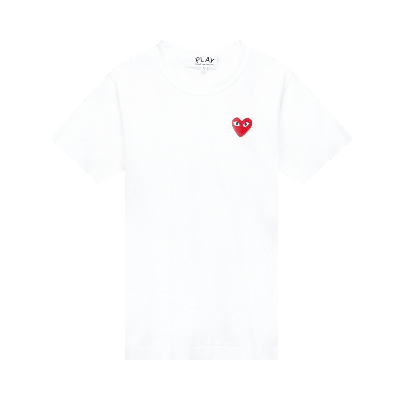 Pre-owned Comme Des Garçons Play Mini Heart Tee 'white'