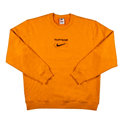 Pre-owned Supreme X Nike Jewel Crewneck 'orange'