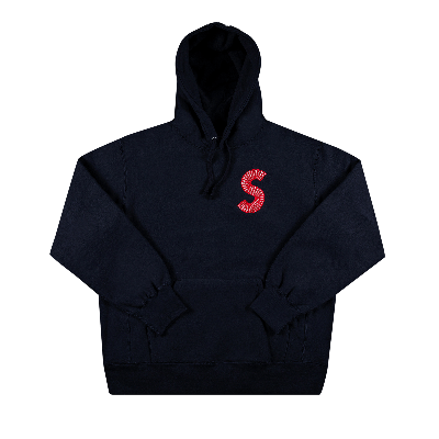 Pre-owned Supreme S Logo Hooded Sweatshirt 'navy' In Blue