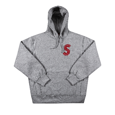 Pre-owned Supreme S Logo Hooded Sweatshirt 'heather Grey'