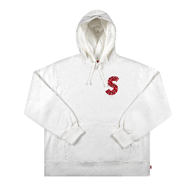 Pre-owned Supreme S Logo Hooded Sweatshirt 'white'