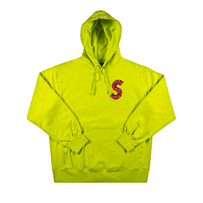 Pre-owned Supreme S Logo Hooded Sweatshirt 'acid Green'