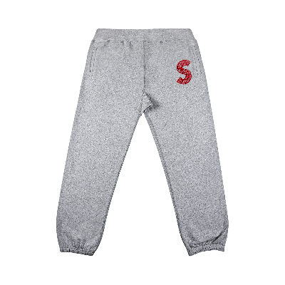 Pre-owned Supreme S Logo Sweatpant 'heather Grey'