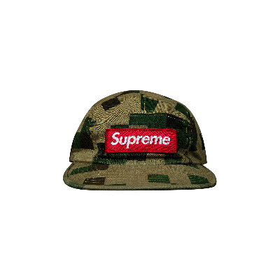 Pre-owned Supreme Military Camp Cap 'olive Digi Camo' In Green