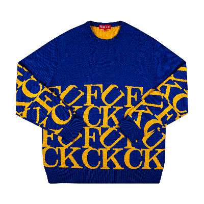 Pre-owned Supreme Fuck Sweater 'royal' In Blue