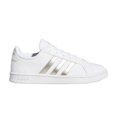 Pre-owned Adidas Originals Wmns Grand Court Base 'white Platinum Metallic'