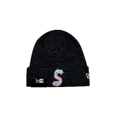 Pre-owned Supreme X New Era S Logo Beanie 'navy' In Blue