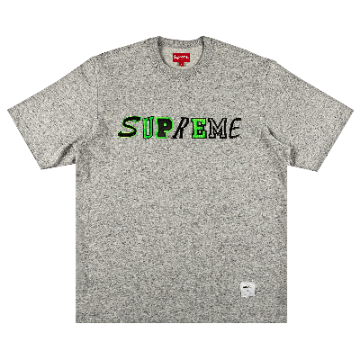 Pre-owned Supreme Kids'  Collage Logo Short-sleeve Top 'heather Grey'