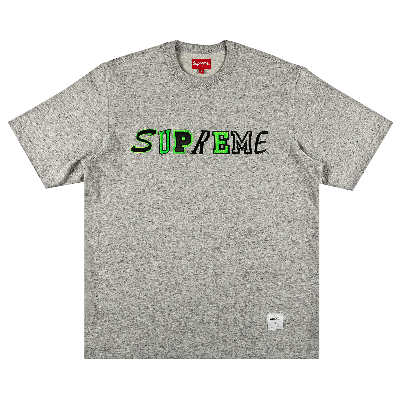Pre-owned Supreme Collage Logo Short-sleeve Top 'heather Grey'