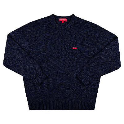 Pre-owned Supreme Textured Small Box Sweater 'navy' In Blue