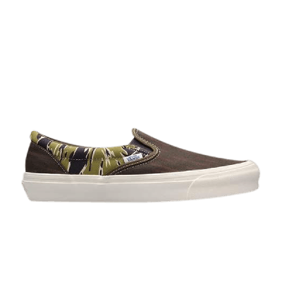 Pre-owned Vans Og Slip-on Lx 'mixed Camo' In Green