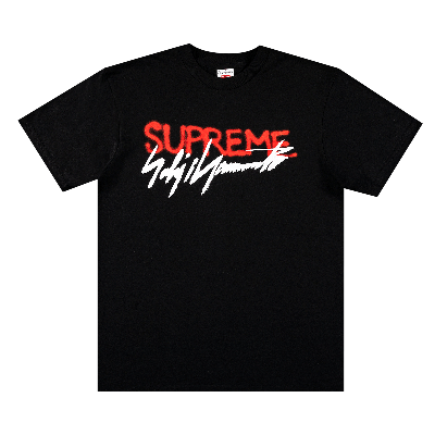 Pre-owned Supreme X Yohji Yamamoto Logo Tee 'black'