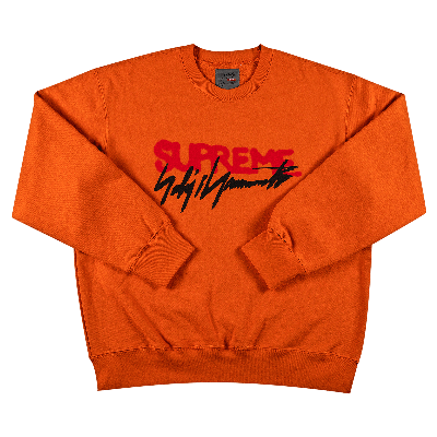Pre-owned Supreme X Yohji Yamamoto Crewneck 'orange'