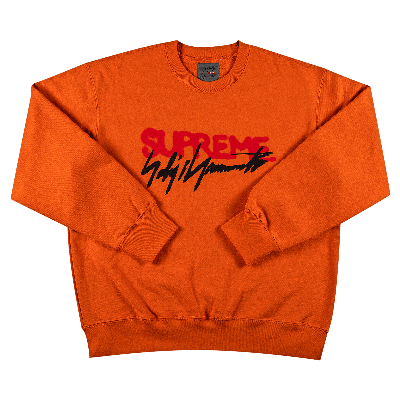 Pre-owned Supreme Kids'  X Yohji Yamamoto Crewneck 'orange'