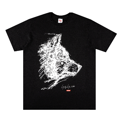 Pre-owned Supreme X Yohji Yamamoto Scribble Wolf Tee 'black'