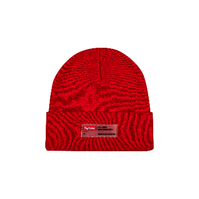 Pre-owned Supreme Clear Label Beanie 'red'