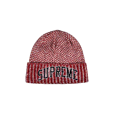 Pre-owned Supreme Fair Isle Beanie 'red'