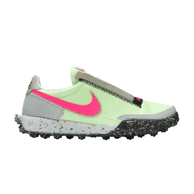 Pre-owned Nike Wmns Waffle Racer Crater 'barely Volt' In Green