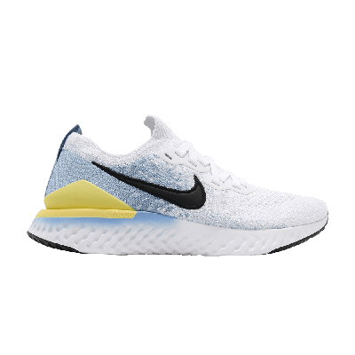 Pre-owned Nike Wmns Epic React Flyknit 2 'white Light Blue'