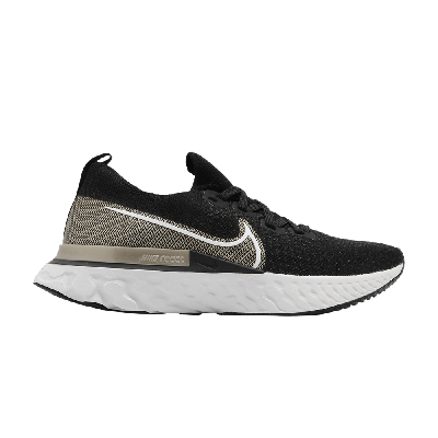 Pre-owned Nike Wmns React Infinity Run Flyknit Premium 'black Metallic Gold Silk'
