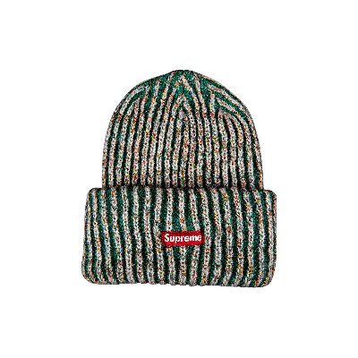 Pre-owned Supreme Rainbow Knit Loose Gauge Beanie 'dark Green'